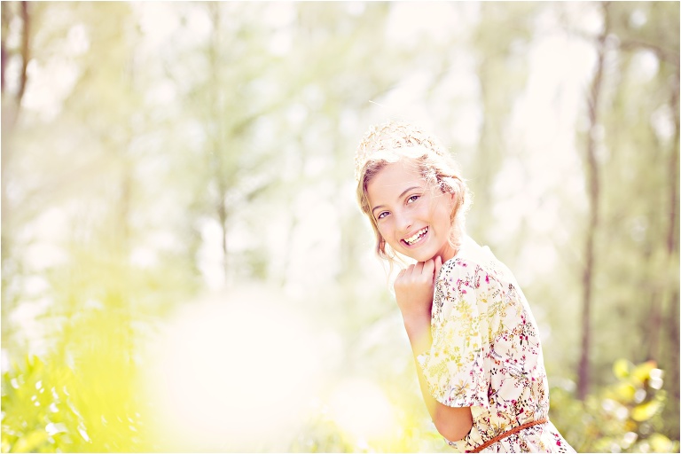 Creative Photoshoot of girl in forest in Grand Cayman Austin Texas Photographer