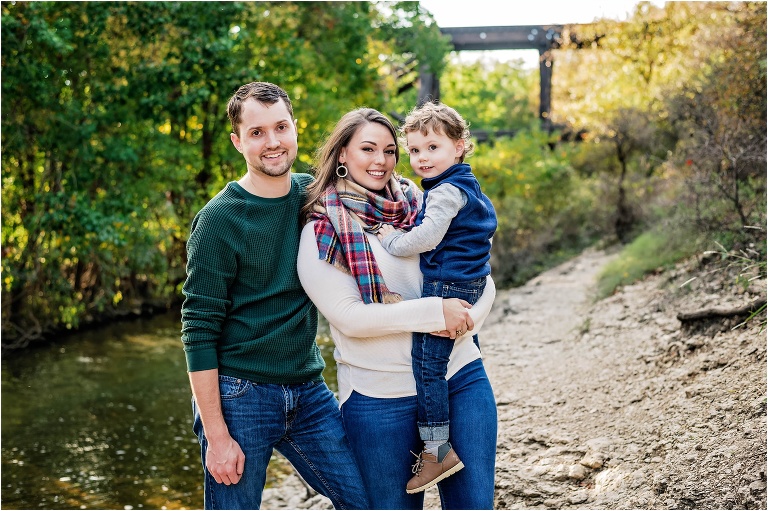 Family Photographer Natural Light Photography by Creek in Cedar Park