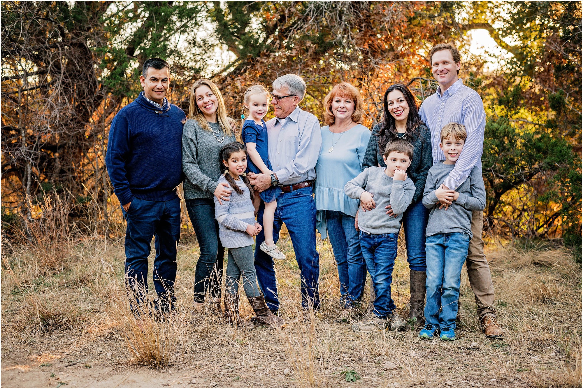 Family Portrait at Walnut Creek Park in Austin Texas Natural Light Photographer