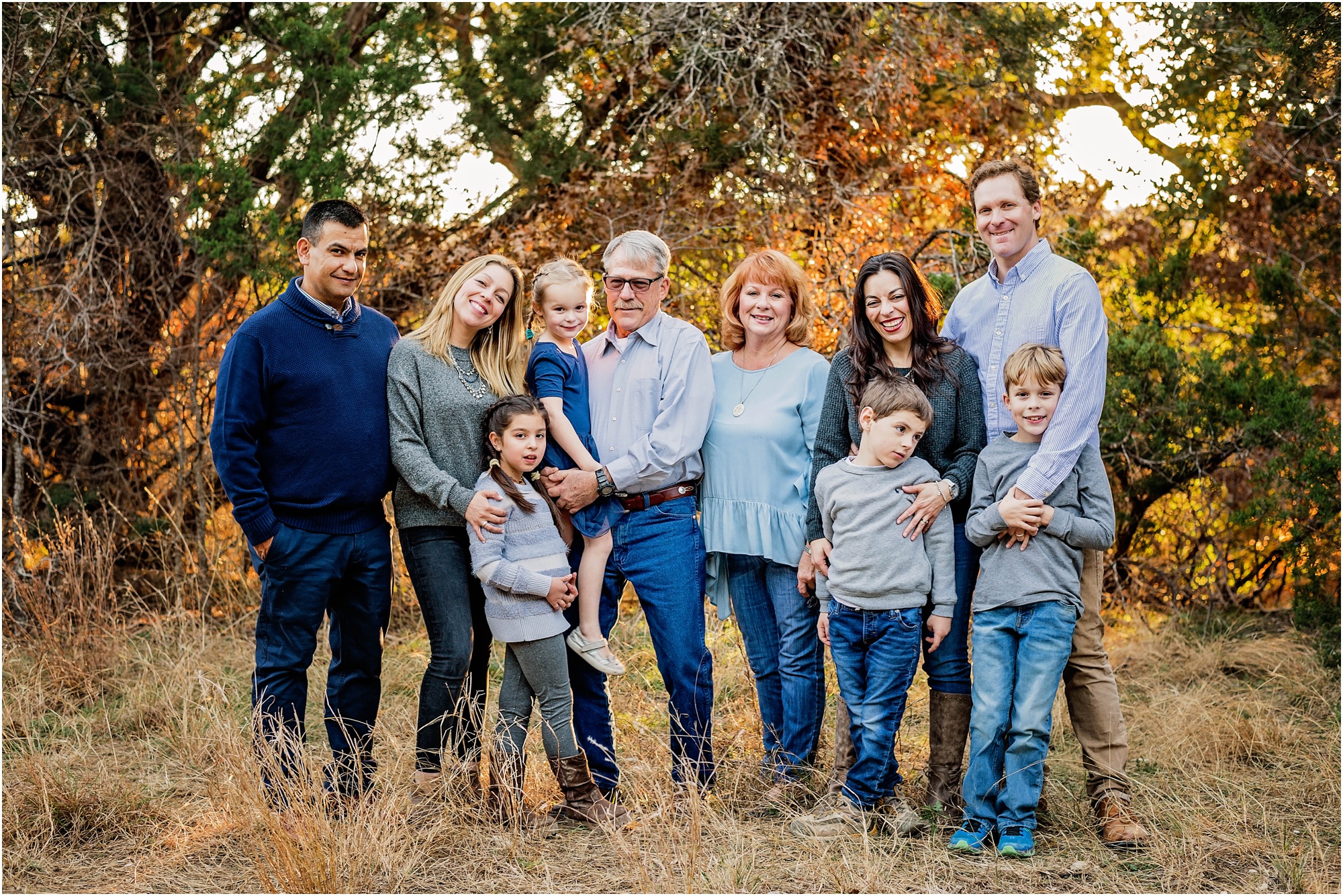 Family Portrait at Walnut Creek Park in Austin Texas Natural Light Photographer