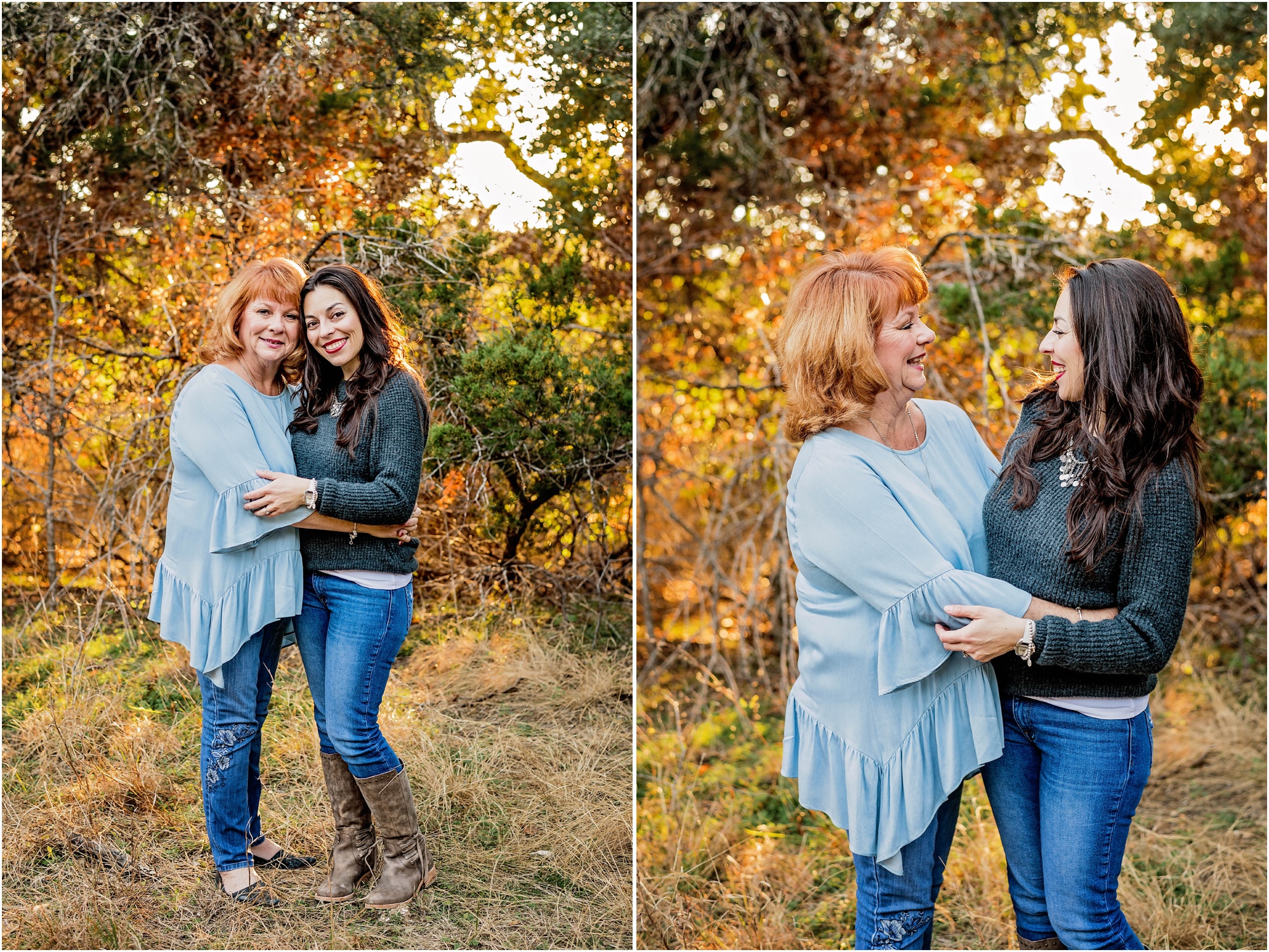 Mother-in-Law with Daughter-in-Law at Walnut Creek Park Austin Texas Photographer