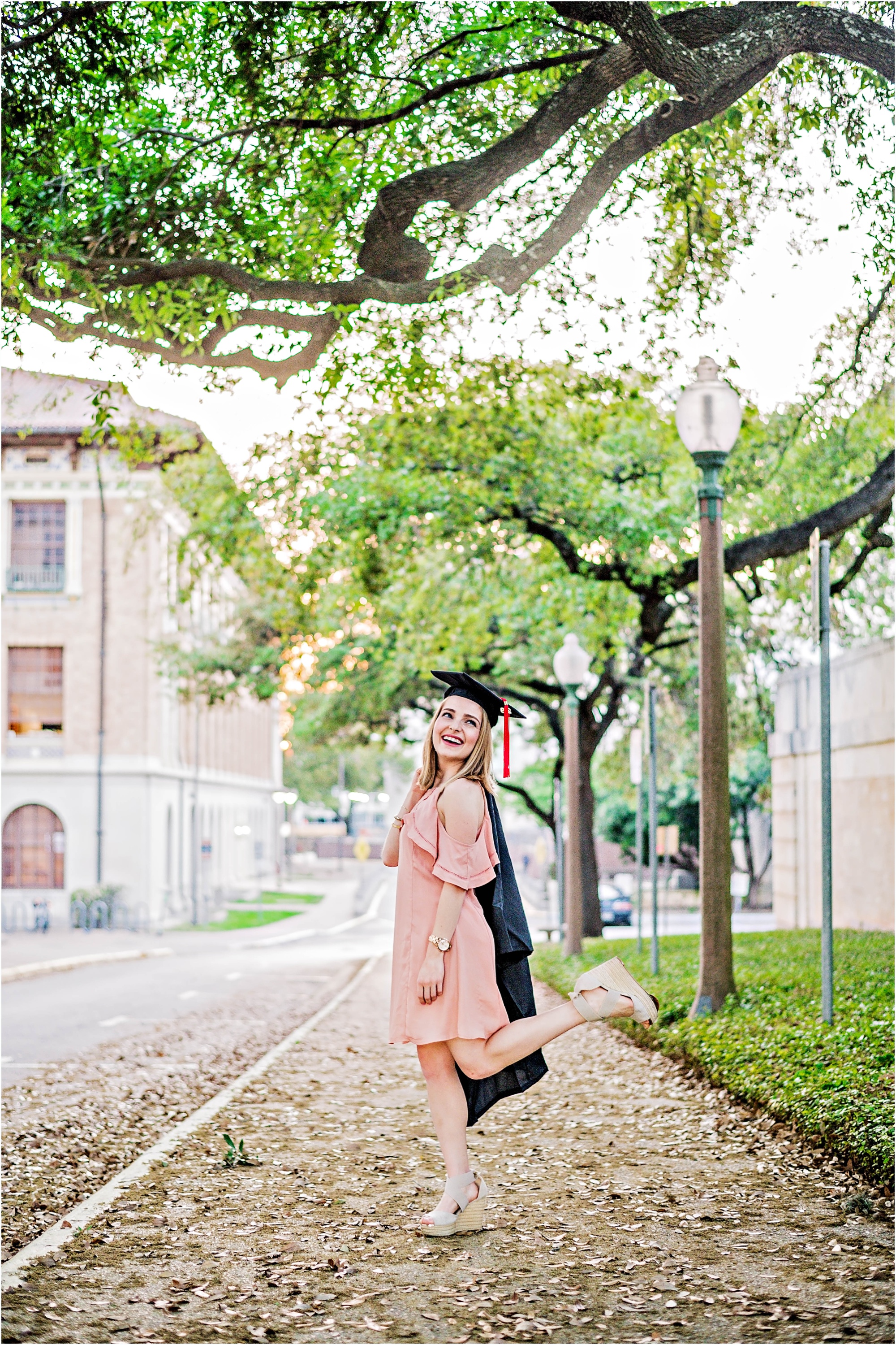 University of Texas Graduate Natural Light Austin Texas Photographer Graduation Photoshoot