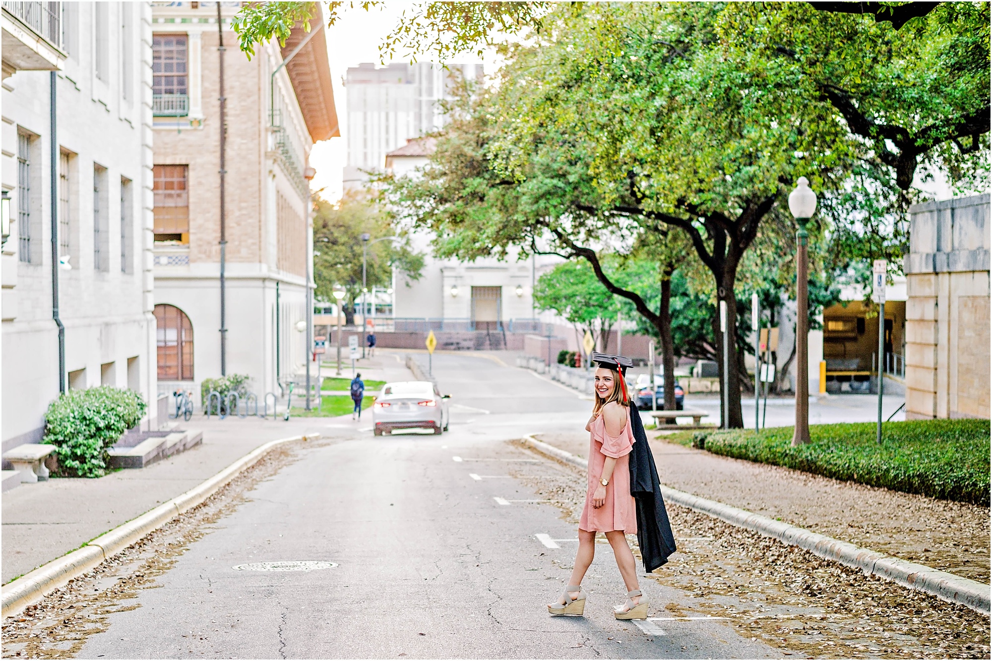 University of Texas Graduate Natural Light Austin Texas Photographer Graduation Photoshoot