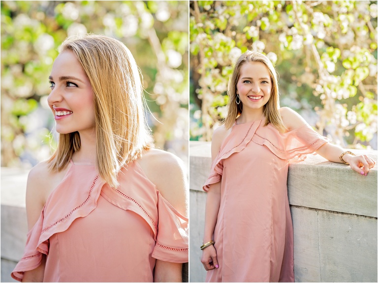 Beautiful Woman in Pink Dress Individual Photoshoot Natural light Photographer Austin Texas