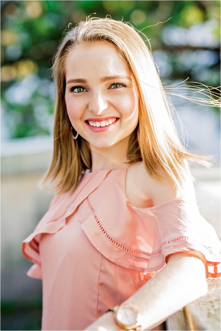 Beautiful Woman in Pink Dress Individual Photoshoot Natural light Photographer Austin Texas