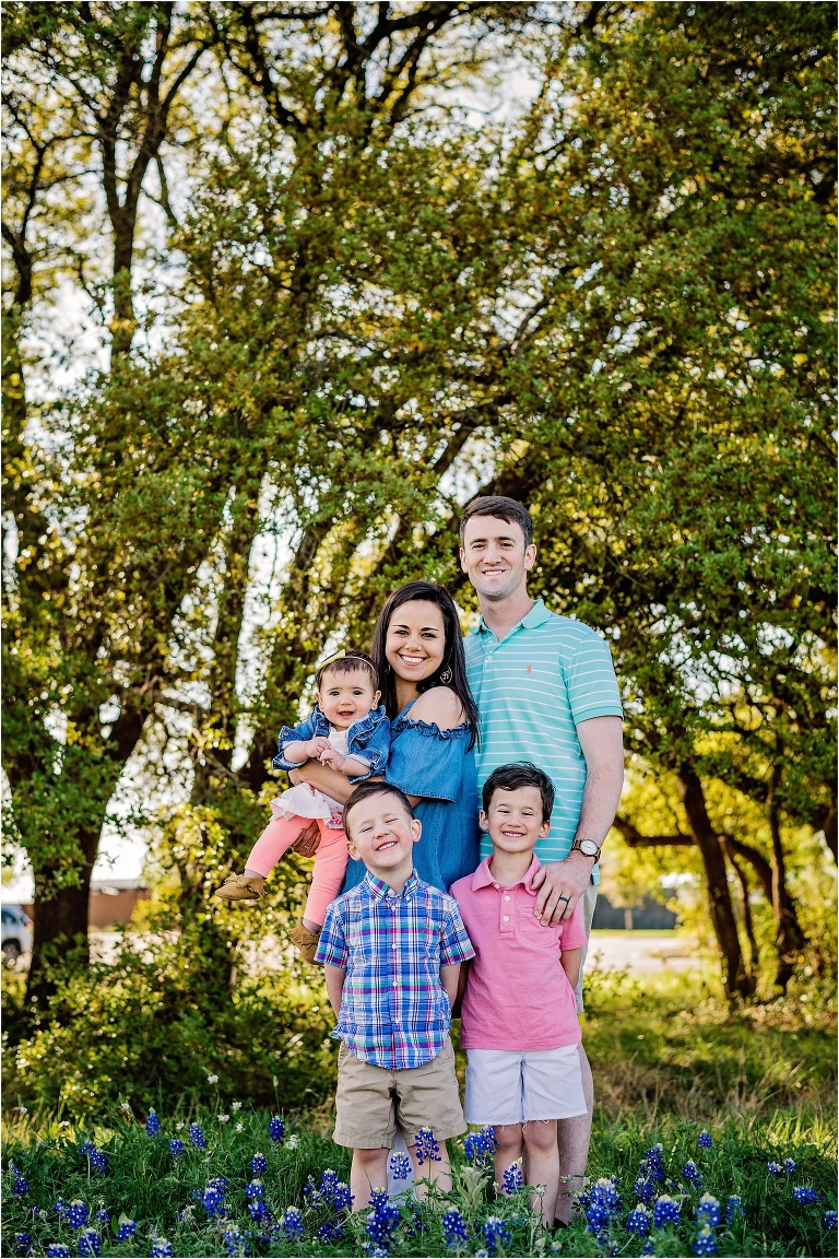 Spring Family Photoshoot in Bluebonnets Round Rock Texas