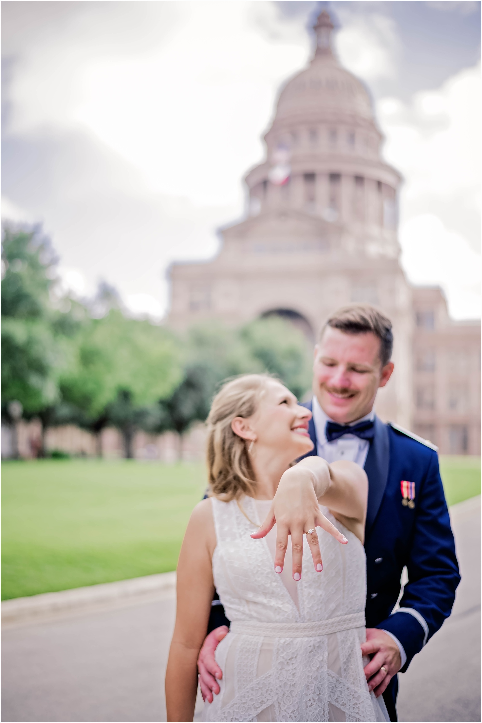 Couple Eloped in South Austin Texas by Natural Light Photographer State Capital Building