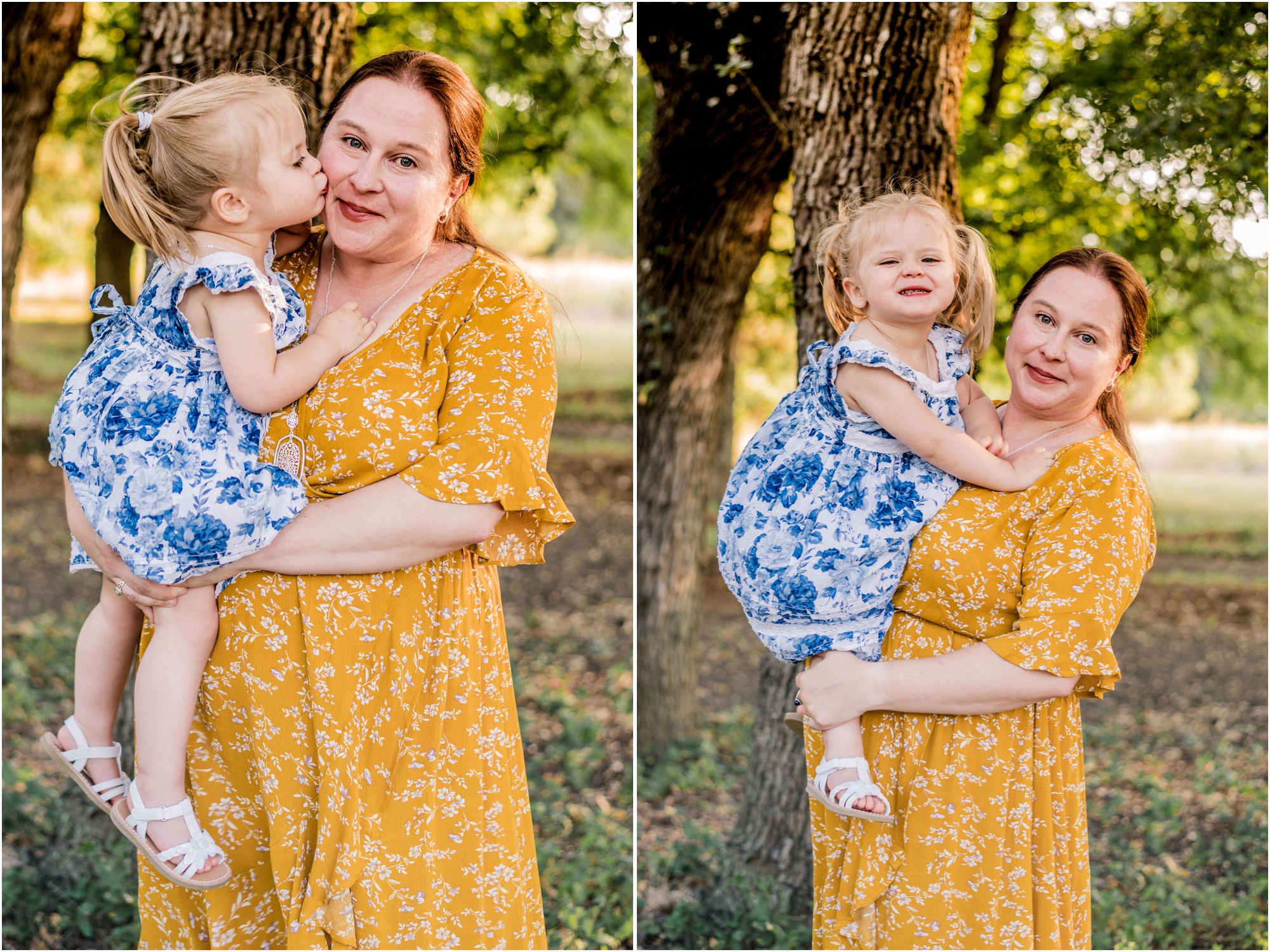Mother and daughter during family photo session in Austin Texas