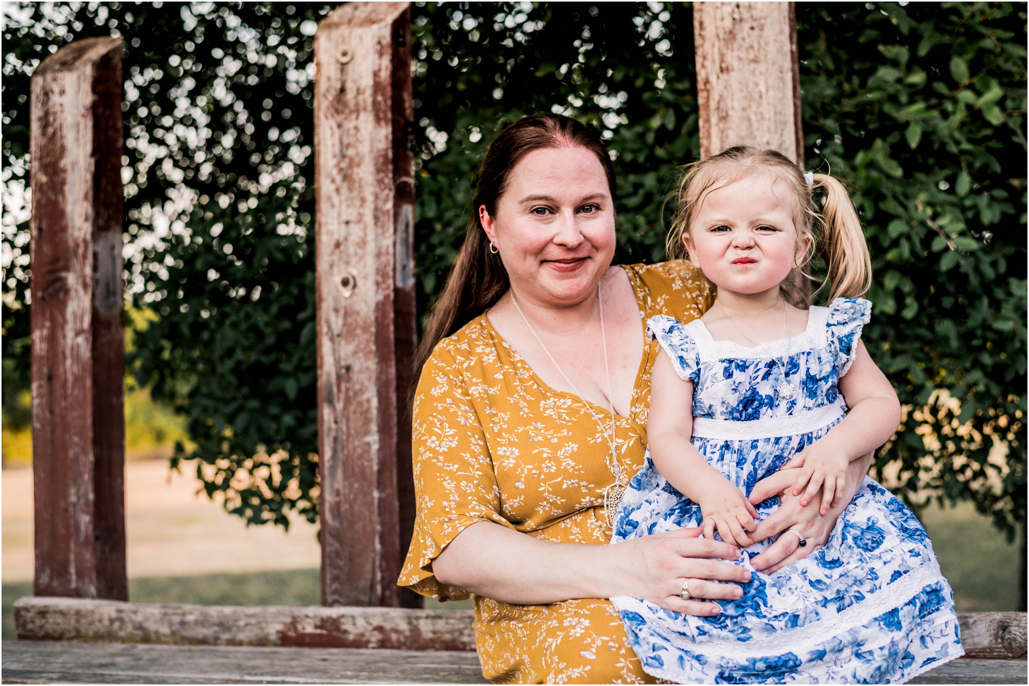 Mother and daughter during family photo session in Austin Texas