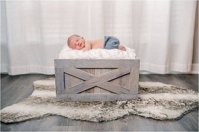Indoor Newborn Portrait Photoshoot in Austin Texas by natural light baby photographer