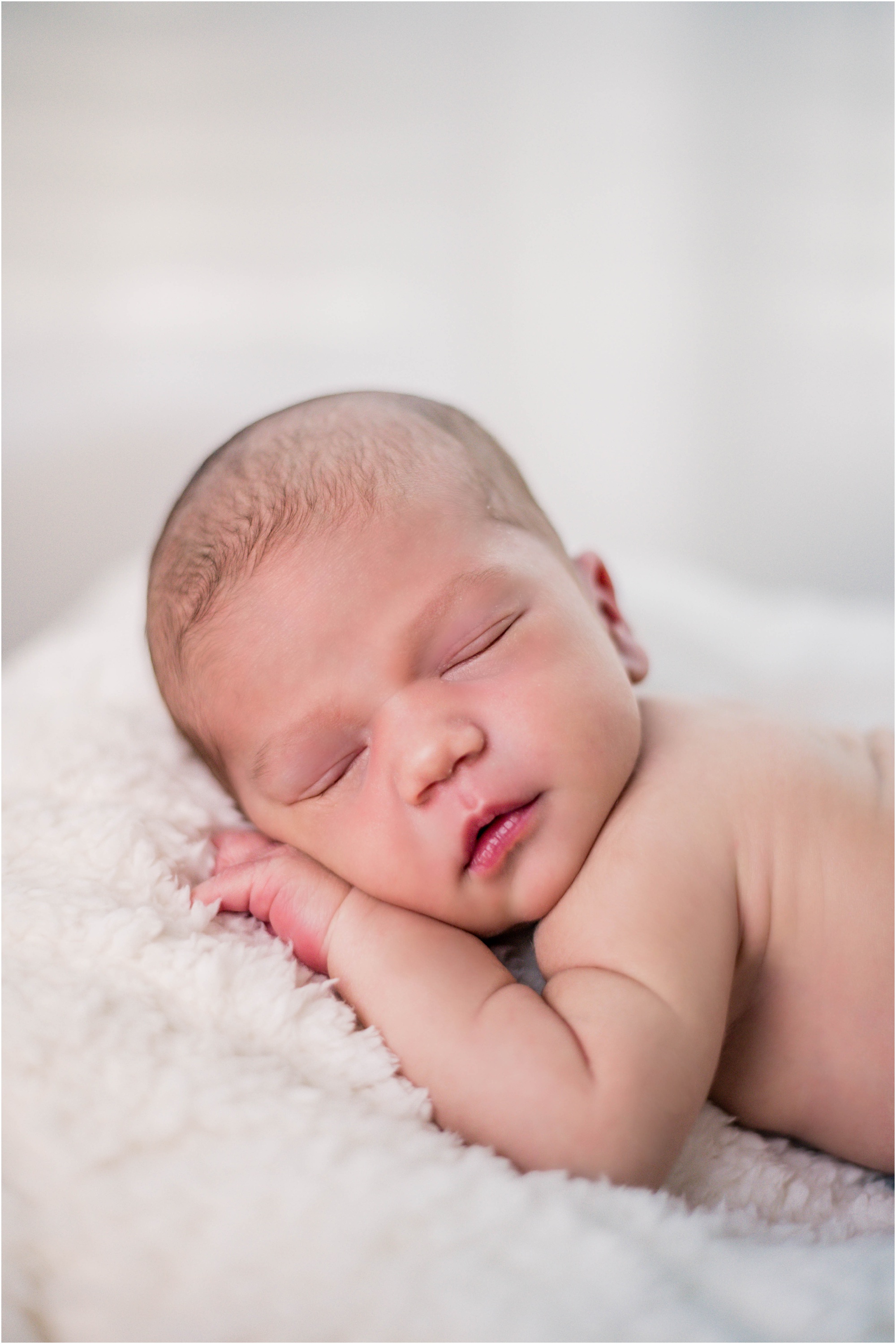 Indoor Newborn Portrait Photoshoot in Austin Texas by natural light baby photographer