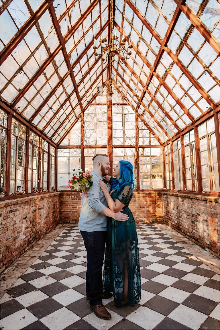 Engagement Photoshoot in Austin Texas at Sekrit Theater by natural light couples photographer