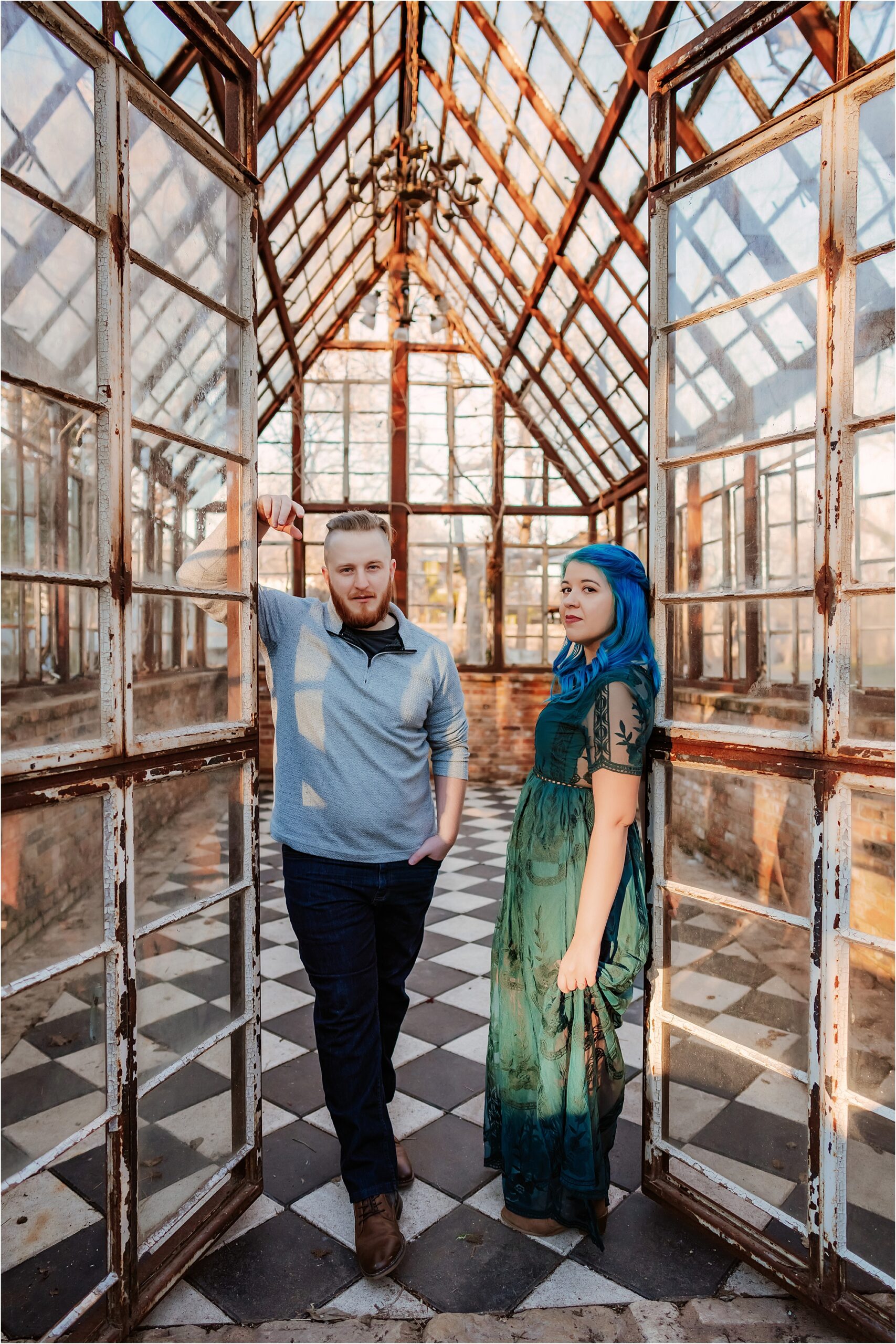 Engagement Photoshoot in Austin Texas at Sekrit Theater by natural light couples photographer